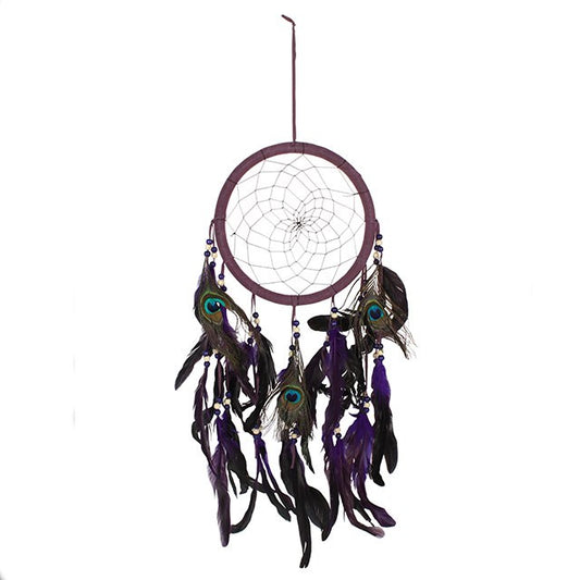 Purple Peacock Feather Dreamcatcher image 0