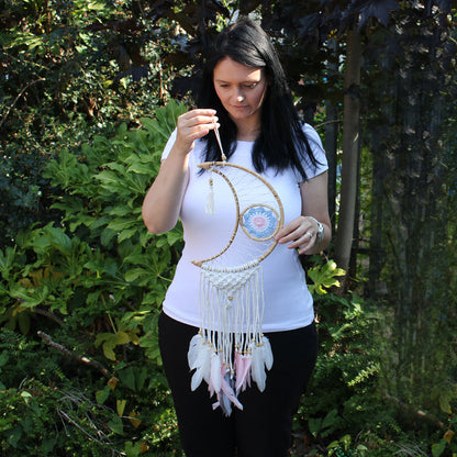 Protection Dream Catcher - Macrame Moon image 8