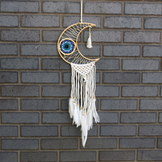 Protection Dream Catcher - Macrame Moon image 1