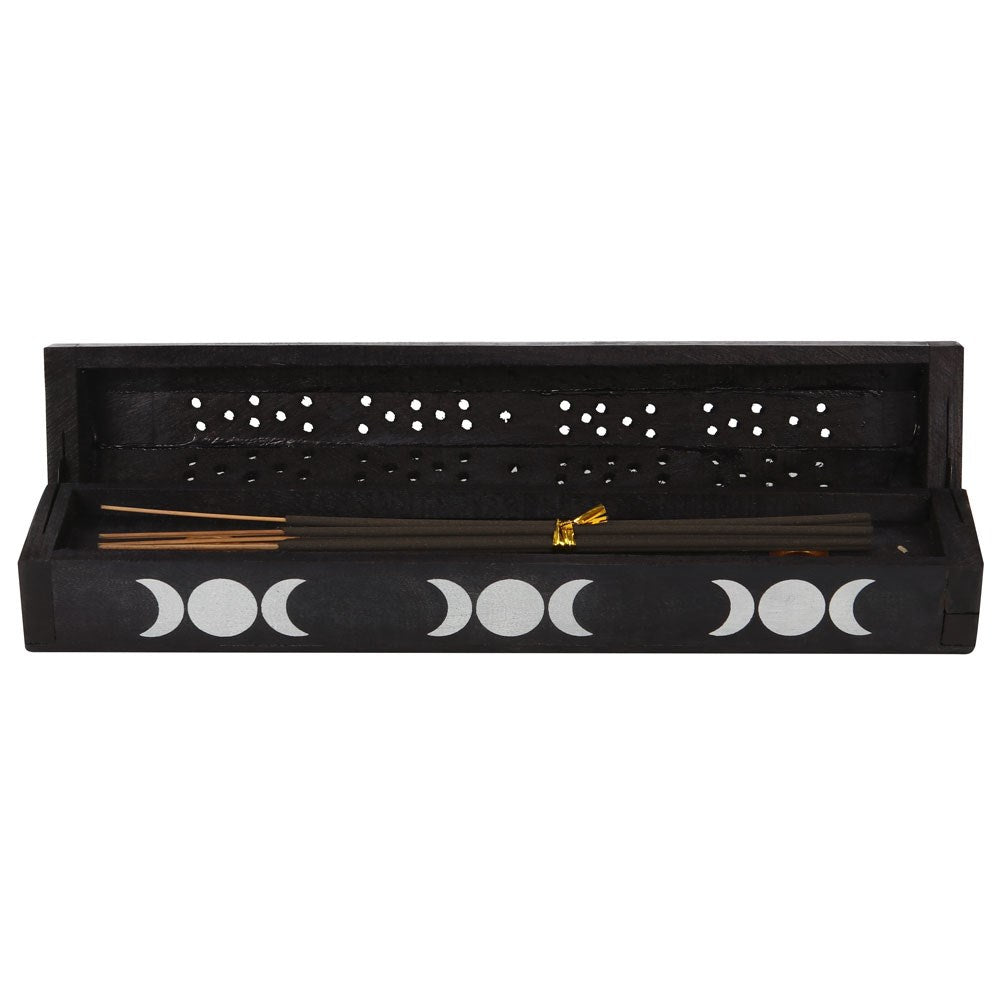 Triple Moon Wooden Sage Incense Box Set image 7