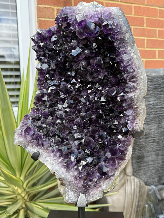 Brazilian Amethyst Cluster on Stand